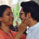 Mumbai: NCP leader Supriya Sule greets Shiv Sena leader Aditya Thackeray during a special session of Maharashtra Assembly, Vidhan Bhawan, in Mumbai, Wednesday, Nov. 27, 2019.