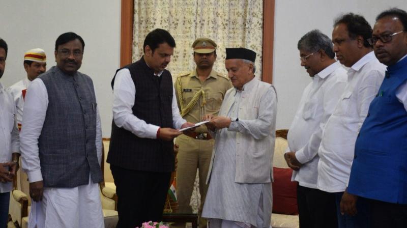 Fadnavis drove to Raj Bhavan in south Mumbai and submitted his resignation to Governor Bhagat Singh Koshyari, sources said.