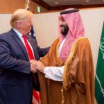 Saudi Arabian Crown Prince Mohammed bin Salman greets U.S. President Donald Trump at the G20 leaders summit in Osaka last year.