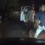 A group of armed men attacking a Kerala-bound car near Madukkarai on the Salem – Kochi Highway.