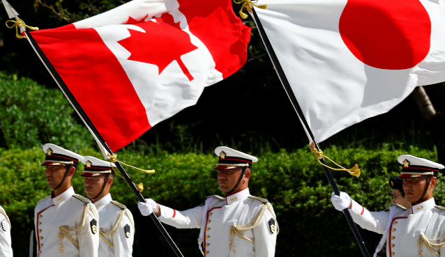 Canadian Defense Minister Bill Blair talks about joining AUKUS and military tech advancements with Japanese officials in Tokyo.