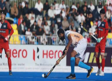 Harmanpreet Singh scores two goals, and Araijeet Singh Hundal adds one, leading India to a 3-1 win over South Korea in the Asian Champions Trophy.