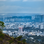 Firefighters battling a massive blaze at a textile shopping plaza in Kozhikode.