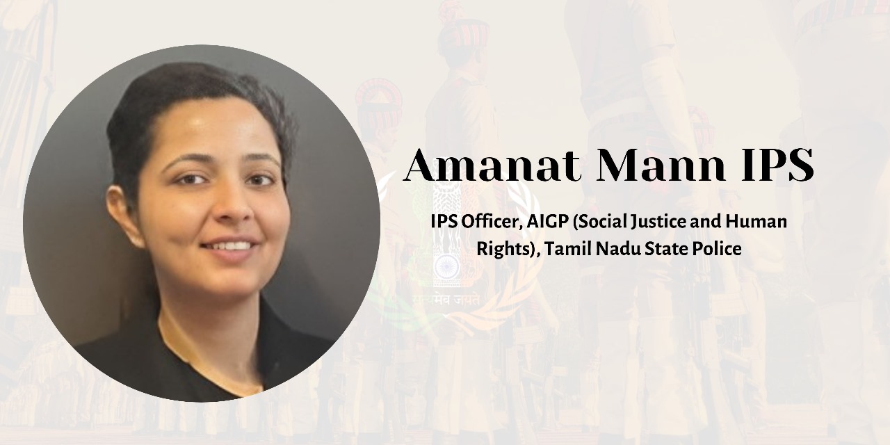 Amanat Mann IPS speaking at a public function as Assistant Inspector General, Tamil Nadu Police